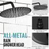 imageSR SUN RISE Shower System 12 inch Multifunction Shower Faucet Set 6 Setting High Pressure Handheld Rain Shower Head Kits Valve Included  Push Button DiverterStainless SteelOil Rubbed BronzeMatte Black