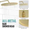 imageSR SUN RISE Shower System 12 inch Multifunction Shower Faucet Set 6 Setting High Pressure Handheld Rain Shower Head Kits Valve Included  Push Button DiverterStainless SteelOil Rubbed BronzeBrushed Gold