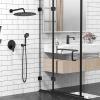 imageSR SUN RISE Shower System 12 inch Multifunction Shower Faucet Set 6 Setting High Pressure Handheld Rain Shower Head Kits Valve Included  Push Button DiverterStainless SteelOil Rubbed BronzeOil Rubbed Bronze