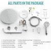 imageSR SUN RISE Shower System 12 inch Multifunction Shower Faucet Set 6 Setting High Pressure Handheld Rain Shower Head Kits Valve Included  Push Button DiverterStainless SteelOil Rubbed BronzePolished Chrome