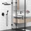 imageSR SUN RISE Shower System 12 inch Multifunction Shower Faucet Set 6 Setting High Pressure Handheld Rain Shower Head Kits Valve Included  Push Button DiverterStainless SteelOil Rubbed BronzeOil Rubbed Bronze