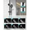 imageSR SUN RISE Shower System with 3spray Rain Shower and 6Setting Handheld Combo 18 GPM Shower Faucets Sets Complete with Adjustable 276quot Slide Bar Shower Fixtures Valve Include Matte Black