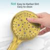 imageSR SUN RISE Shower System with Handheld Shower and Rain Shower Combo Set High Pressure 5spray Dual 2 in 1 Shower Faucet Patented 3way Diverter Brushed Nickel Valve IncludeBrushed Gold