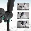 imageSR SUN RISE Shower System with Handheld Shower and Rain Shower Combo Set High Pressure 5spray Dual 2 in 1 Shower Faucet Patented 3way Diverter Brushed Nickel Valve IncludeMatte Black