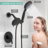 imageSR SUN RISE Shower System with Handheld Shower and Rain Shower Combo Set High Pressure 5spray Dual 2 in 1 Shower Faucet Patented 3way Diverter Brushed Nickel Valve IncludeOil Rubbed Bronze