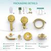 imageSR SUN RISE Shower System with Handheld Shower and Rain Shower Combo Set High Pressure 5spray Dual 2 in 1 Shower Faucet Patented 3way Diverter Brushed Nickel Valve IncludeBrushed Gold
