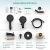 imageSR SUN RISE Shower System with Handheld Shower and Rain Shower Combo Set High Pressure 5spray Dual 2 in 1 Shower Faucet Patented 3way Diverter Brushed Nickel Valve IncludeMatte Black