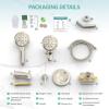 imageSR SUN RISE Shower System with Handheld Shower and Rain Shower Combo Set High Pressure 5spray Dual 2 in 1 Shower Faucet Patented 3way Diverter Brushed Nickel Valve IncludeBrushed Nickel