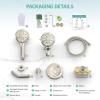 imageSR SUN RISE Shower System with Handheld Shower and Rain Shower Combo Set High Pressure 5spray Dual 2 in 1 Shower Faucet Patented 3way Diverter Brushed Nickel Valve IncludeBrushed Nickel