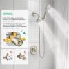 imageSR SUN RISE Shower System with Handheld Shower and Rain Shower Combo Set High Pressure 5spray Dual 2 in 1 Shower Faucet Patented 3way Diverter Brushed Nickel Valve IncludeBrushed Nickel