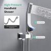 imageSR SUN RISE Shower System with Push Button Diverter Luxury 10 Inch Rain Shower Head with Handheld Spray High Pressure Shower Faucet Combo Set with Roughin Valve Polished Chrome