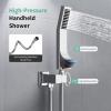 imageSR SUN RISE Shower System with Push Button Diverter Wall Mounted Luxury 12 Inch Rain Shower Head with Handheld Spray High Pressure Shower Faucet Combo Set with Roughin Valve Brushed NickelPolished Chrome