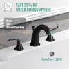 imageSR SUN RISE Widespread Bathroom Faucets 3 Hole Bathroom Sink Faucet 8 inch  Matte Black 2 Handle Basin Bathroom Faucet with Lift Rod Drain Assembly for RV Bath Vanity