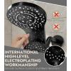 imageShower Heads With Handheld Spray Combo High Pressure 2 IN 1 Rainfall Shower Head with 9 Spray Modes Antileak Shower Faucet with 72 Stainless Steel Hose ampamp Magnetic Hand Held Shower Matte BlackMatte Black