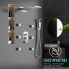 imageWaist Massage Spray Shower System with 6 Body Jets 12 Rain Shower System with Jets and Handheld Shower Faucet Set with Roughin Valve Wall Mounted Shower Fixture Set for Bathroom Brushed NickelBrushed Nickel