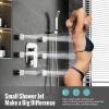 imageWaist Massage Spray Shower System with 6 Body Jets 12 Rain Shower System with Jets and Handheld Shower Faucet Set with Roughin Valve Wall Mounted Shower Fixture Set for Bathroom Brushed NickelBrushed Nickel
