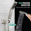 imageWaist Massage Spray Shower System with 6 Body Jets 12 Rain Shower System with Jets and Handheld Shower Faucet Set with Roughin Valve Wall Mounted Shower Fixture Set for Bathroom Brushed NickelBrushed Nickel