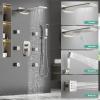 imageWaist Massage Spray Shower System with 6 Body Jets 12 Rain Shower System with Jets and Handheld Shower Faucet Set with Roughin Valve Wall Mounted Shower Fixture Set for Bathroom Brushed NickelBrushed Nickel