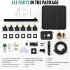 imageWaist Massage Spray Shower System with 6 Body Jets 12 Rain Shower System with Jets and Handheld Shower Faucet Set with Roughin Valve Wall Mounted Shower Fixture Set for Bathroom Brushed NickelMatte Black