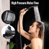 imageWaist Massage Spray Shower System with 6 Body Jets 12 Rain Shower System with Jets and Handheld Shower Faucet Set with Roughin Valve Wall Mounted Shower Fixture Set for Bathroom Brushed NickelMatte Black