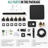 imageWaist Massage Spray Shower System with 6 Body Jets 12 Rain Shower System with Jets and Handheld Shower Faucet Set with Roughin Valve Wall Mounted Shower Fixture Set for Bathroom Brushed NickelMatte Black