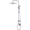 imageSR SUN RISE 10 Inch Shower Fixtures with 18 GPM Rain Showerhead and Hand Shower 276quot Slide Bar Shower Faucet Set Complete for Easy Reach Single Handle Design Shower Valve Include Polished Chrome