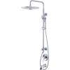 imageSR SUN RISE 10 Inch Shower System with Tub Spout 3 Function Rain Shower Head and Hand Shower Shower Tub Faucets Sets Complete Slide Bar Shower Fixtures Valve Include Polished Chrome