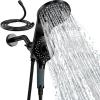 imageShower Heads With Handheld Spray Combo High Pressure 2 IN 1 Rainfall Shower Head with 9 Spray Modes Antileak Shower Faucet with 72 Stainless Steel Hose ampamp Magnetic Hand Held Shower Matte BlackMatte Black