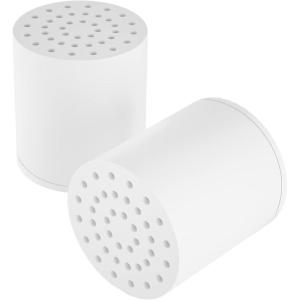 image20Stage Shower FilterShower Head Filter for Hard Water with 3 Replaceable Cartridges High Output Shower Water Filter for Removing Chlorine and fluorideBlackWhite