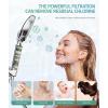 imageFiltered Shower Head with Handheld High Pressure 9 Spray Mode Brushed Gold Showerhead with 4 Filters Detachable Shower Head Water Softener Filters Beads for Hard Water  Remove ChlorineChrome