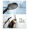 imageFiltered Shower Head with Handheld High Pressure 9 Spray Mode Brushed Gold Showerhead with 4 Filters Detachable Shower Head Water Softener Filters Beads for Hard Water  Remove ChlorineMatte Black