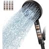 imageFiltered Shower Head with Handheld High Pressure 9 Spray Mode Brushed Gold Showerhead with 4 Filters Detachable Shower Head Water Softener Filters Beads for Hard Water  Remove ChlorineOil Rubbed Bronze