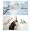 imageFiltered Shower Head with Handheld High Pressure 9 Spray Mode Brushed Gold Showerhead with 4 Filters Detachable Shower Head Water Softener Filters Beads for Hard Water  Remove ChlorineChrome