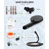 imageFiltered Shower Head with Handheld High Pressure 9 Spray Mode Brushed Gold Showerhead with 4 Filters Detachable Shower Head Water Softener Filters Beads for Hard Water  Remove ChlorineOil Rubbed Bronze