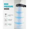 imageHigh Pressure Shower Head12 Functions Handheld Showerheads with Button for Pets Dog Bath Detachable Water Saver Hand Shower Wand 59quot Shower Hose Bracket Teflon Tape Rubber Washers Matte Black