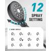 imageHigh Pressure Shower Head12 Functions Handheld Showerheads with Button for Pets Dog Bath Detachable Water Saver Hand Shower Wand 59quot Shower Hose Bracket Teflon Tape Rubber Washers Matte Black