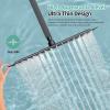 imageSR SUN RISE 16 Inch Extra Large Rain Shower Head Brushed Nickel 304 Stainless Steel High Pressure Rainfall Showerhead Ultra Thin Water SavingMatte Black