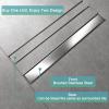 imageSR SUN RISE 24 Inch Linear Shower Floor Drain with Extra PVC Shower Drain Base Rectangle Shower Drain with Tile Insert Grate and Hair Strainer Adjustable Leveling Feet Brushed 304 Stainless Finished