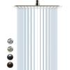 imageSR SUN RISE Luxury 12 Inch Large Square Stainless Steel Shower Head High Pressure Rainfall Showerhead Ultra Thin Water Saving Polished ChromeBrushed Nickel