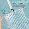 imageSR SUN RISE Luxury 12 Inch Large Square Stainless Steel Shower Head High Pressure Rainfall Showerhead Ultra Thin Water Saving Polished ChromeBrushed Nickel