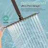 imageSR SUN RISE Luxury 12 Inch Large Square Stainless Steel Shower Head High Pressure Rainfall Showerhead Ultra Thin Water Saving Polished ChromeOil Rubbed Bronze