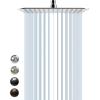 imageSR SUN RISE Luxury 12 Inch Large Square Stainless Steel Shower Head High Pressure Rainfall Showerhead Ultra Thin Water Saving Polished ChromePolished Chrome
