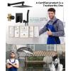imageSR SUN RISE Shower Faucet Set ampamp System  10 Inch Rainfall Shower Head ampamp Handle Set Wall Mounted Brushed Nickel Solid Brass Valve Trim Kit IncludedMatte Black