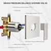 imageSR SUN RISE Shower Faucet Set ampamp System  10 Inch Rainfall Shower Head ampamp Handle Set Wall Mounted Brushed Nickel Solid Brass Valve Trim Kit IncludedBrushed Nickel
