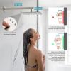 imageSR SUN RISE Shower Faucet Set ampamp System  10 Inch Rainfall Shower Head ampamp Handle Set Wall Mounted Brushed Nickel Solid Brass Valve Trim Kit IncludedBrushed Nickel