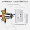 imageSR SUN RISE Shower Faucet Set ampamp System  10 Inch Rainfall Shower Head ampamp Handle Set Wall Mounted Brushed Nickel Solid Brass Valve Trim Kit IncludedPolished Chrome