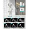imageSR SUN RISE Slide Bar Shower System Bathtub Faucet Set 10 Inch 3Function Rain Shower Heads and Handheld Combo for Bathroom Single Handle Shower Fixture Valve and Trim kit Brushed Nickel