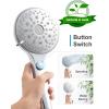 imageShower Head12 Functions High Pressure Handheld Showerhead with 96quot Extra Long Hose for Pets Dog Bath SR RUN RISE Detachable Water Saver Hand Shower Wand with Switch Button Polished Chrome