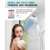 imageShower Head12 Functions High Pressure Handheld Showerhead with 96quot Extra Long Hose for Pets Dog Bath SR RUN RISE Detachable Water Saver Hand Shower Wand with Switch Button Polished Chrome