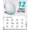 imageShower Head12 Functions High Pressure Handheld Showerhead with 96quot Extra Long Hose for Pets Dog Bath SR RUN RISE Detachable Water Saver Hand Shower Wand with Switch Button Polished Chrome